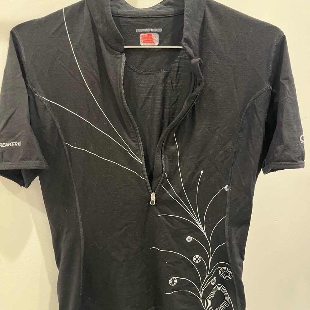 Icebreaker Black and White Casual Bike Shirt